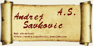 Andrej Savković vizit kartica